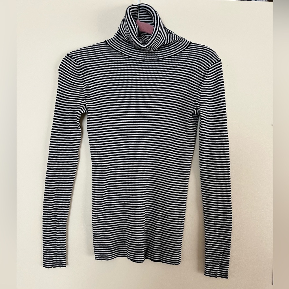 Banana Republic | Striped Turtleneck | Ribbed material